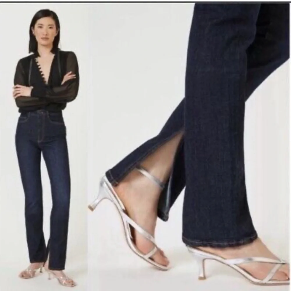 NWT Anthropologie Pilcro the slit straight jeans high rise size 25
